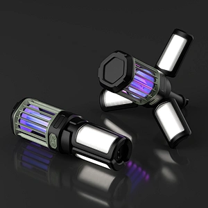 New Type-c Rechargeable Foldable LED Camping Lamp with Portable Electric Mosquito Killer Mosquito Repellent for Outdoor