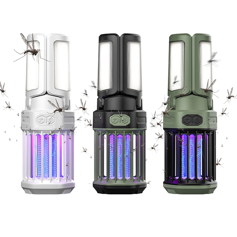 New Type-c Rechargeable Foldable LED Camping Lamp with Portable Electric Mosquito Killer Mosquito Repellent for Outdoor