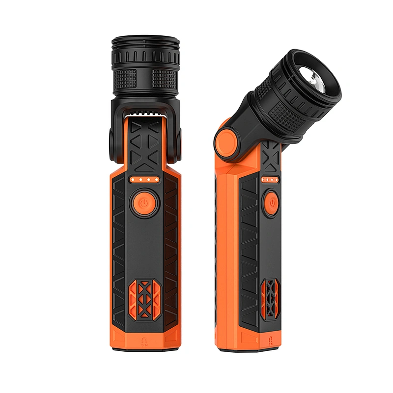 Rechargeable LED Flashlight 1000Lm Emergency Work Light with Magnetic Base