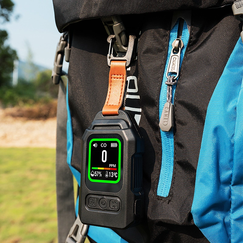 Portable Outdoor Camping Safe Digital Display  CO Gas Detector With Temperature and Humidity Buzzer Alert Function