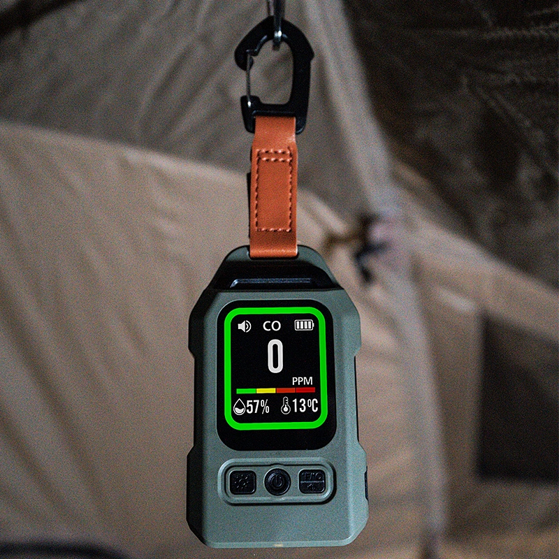 Portable Outdoor Camping Safe Digital Display  CO Gas Detector With Temperature and Humidity Buzzer Alert Function