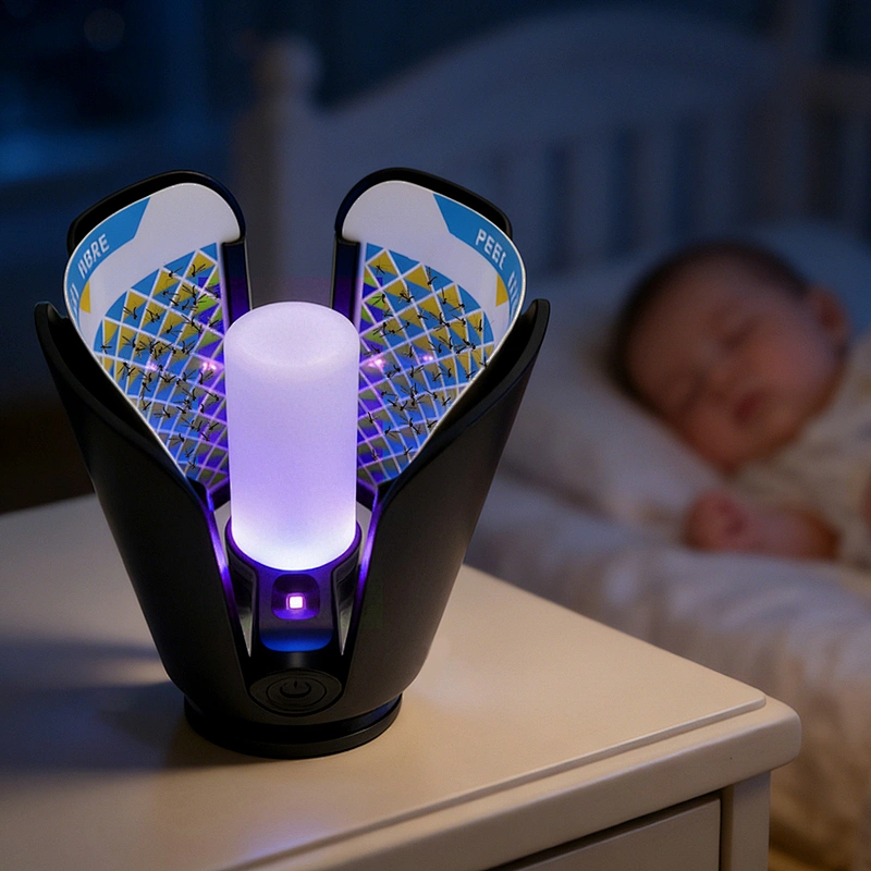 New Upgrade Silent UV Light Insect Catcher Sticky Glue Board Mosquito Trap for Home Kitchen Restaurant