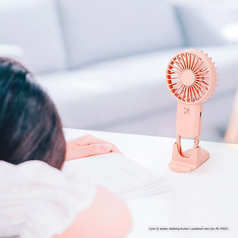 Adjustable outdoor lock design electric stand handle mini portable fan