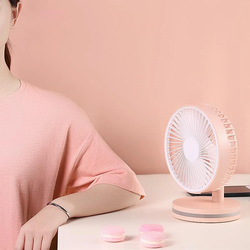 Ninety degree rotation adjustment silent air supply personal portable electric fan pink usb mini