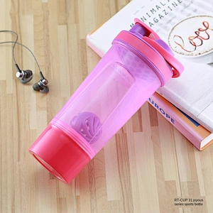 PP material a shaking ball inside the bottle body sports gym plastic water bottles sport with handle