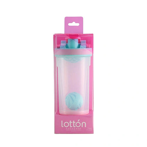 PP material a shaking ball inside the bottle body sports gym plastic water bottles sport with handle