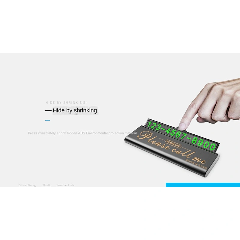 One key press to hide thin and simple hidden design car parking sign board
