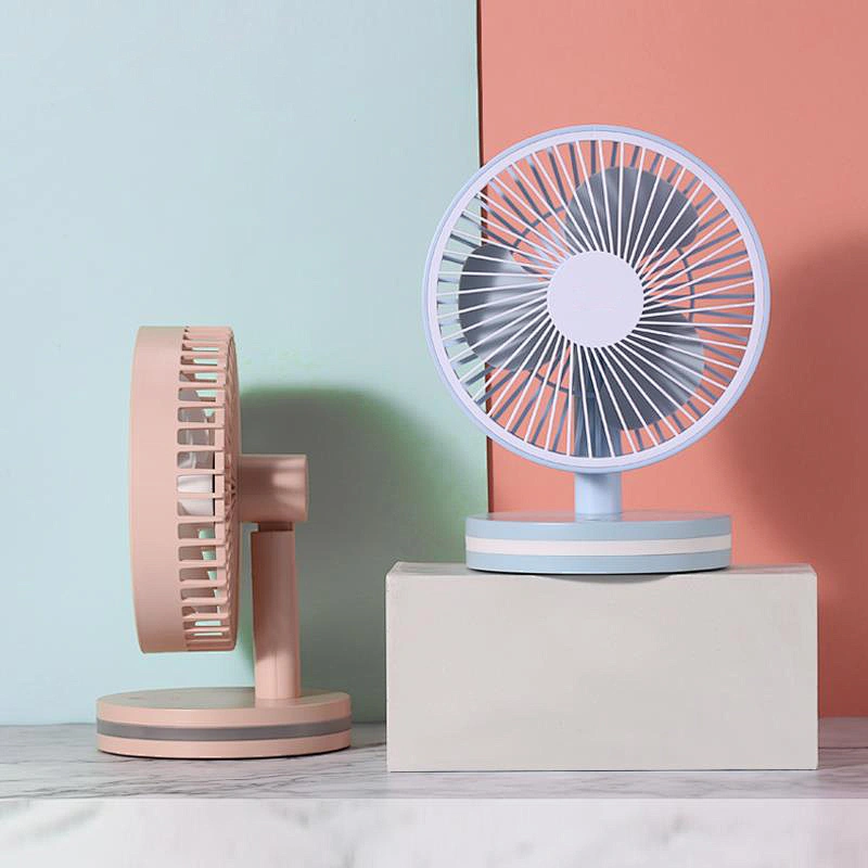 Ninety degree rotation adjustment silent air supply personal portable electric fan pink usb mini