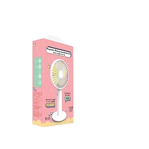 Special hot selling a built-in cosmetic mirror under the base hand battery standing electric fan