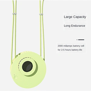 Hidden blade design mini round fan portable led home cooling fan round shape