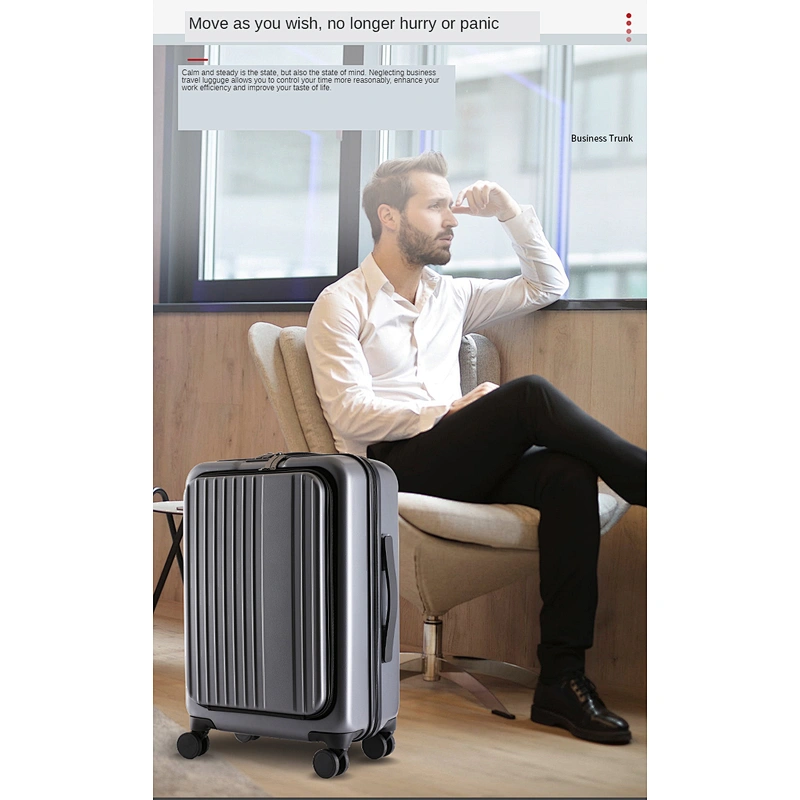 Front opening business design cardan wheel Boarding travel bags luggage
