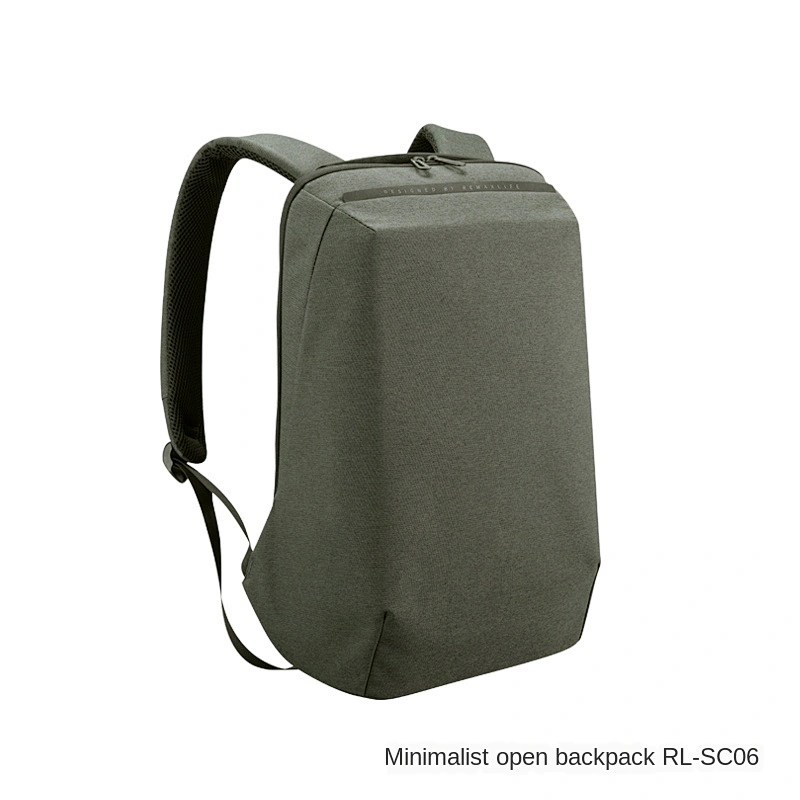Front three-dimensional tailoring and full-open zipper design men travel waterproof business backpack