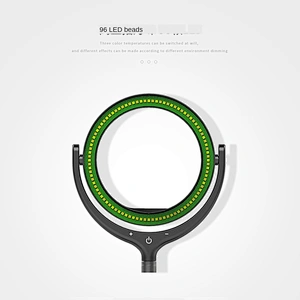 Infinite dimming touch switch adjustment three color temperature options mini ring fill light