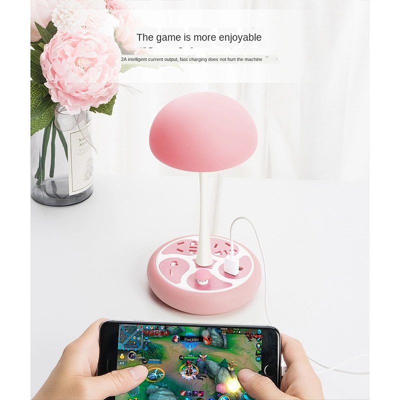 New national standard safety socket mushroom night light led strip lights remote control smart