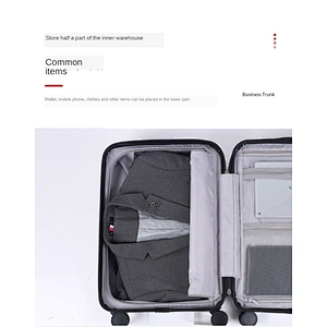 Front opening business design cardan wheel Boarding travel bags luggage