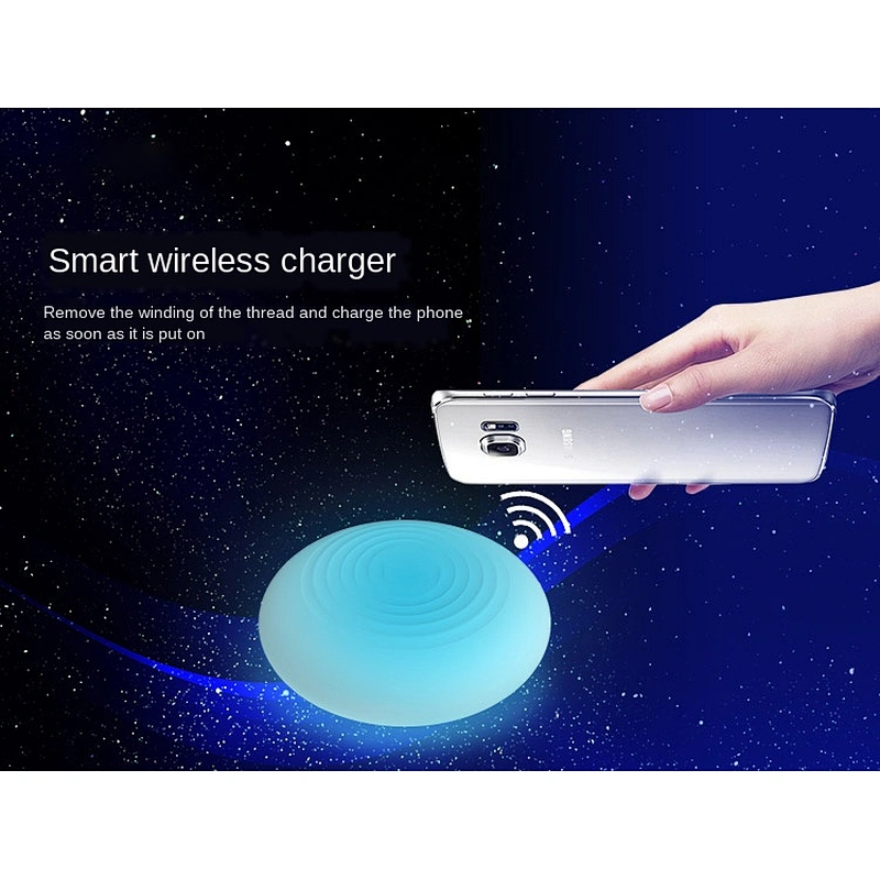 Fashionable appearance qi certification 10W wireless fast charging led jellyfish night lights