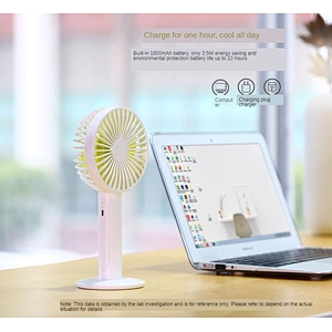 A built-in cosmetic mirror under the base hand battery portable electric fan