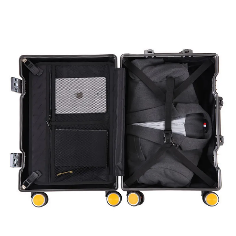 High compression PC shell three-fold aluminum alloy rod aluminum luggage traveling boarding carry