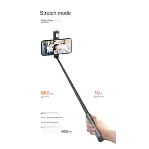 Mini portable one-key shooting with wireless bluetooth smart selfie stick stabilizer tripod