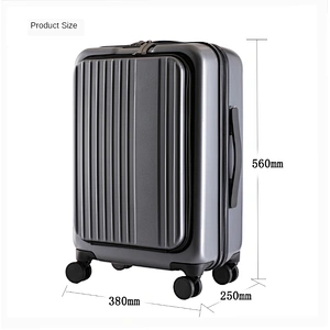 Front opening business design cardan wheel Boarding travel bags luggage