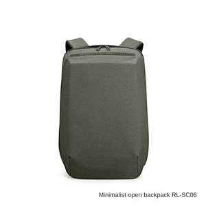 Front three-dimensional tailoring and full-open zipper design men travel waterproof business backpack