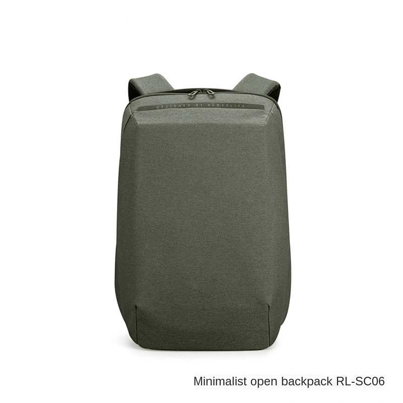 Front three-dimensional tailoring and full-open zipper design men travel waterproof business backpack