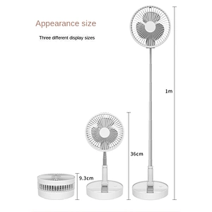 Desktop floor integrated usb charging folding storage desktop floor fan with a telescopic pole