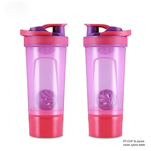 PP material a shaking ball inside the bottle body sports gym plastic water bottles sport with handle