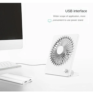 DC motor/ fluid fan design portable cooling desktop fan with 2000mA large capacity rechargeable battery