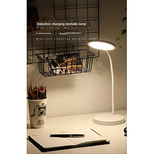 Simple design of lamp holder manufacture led desk lamp light with wireless charging