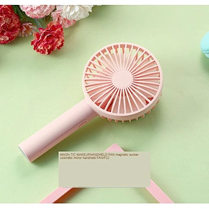 A built-in cosmetic mirror under the base hand battery portable electric fan