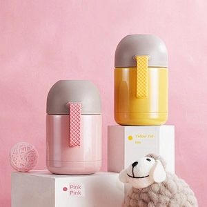 The middle cover to put the spoon 450ml stainless steel hot thermos cups
