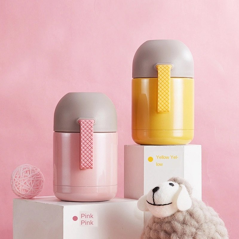 The middle cover to put the spoon 450ml stainless steel hot thermos cups