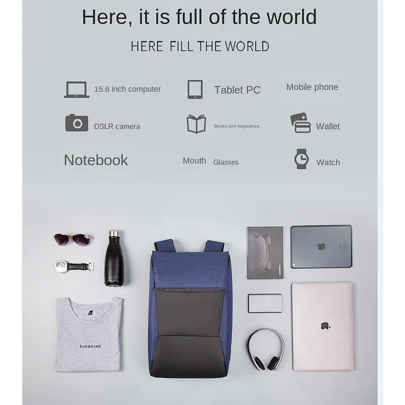 The front LOGO embellishes details travel flap business & travel backpack laptop