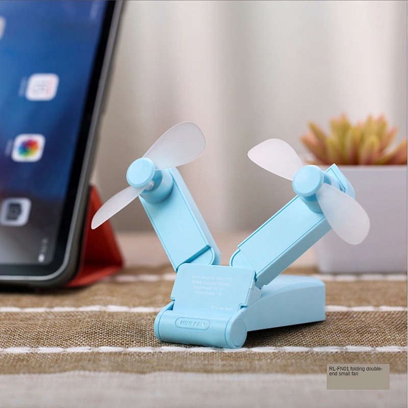 Promotional various durable using folding fan blade-small size hand electric portable usb mini fan