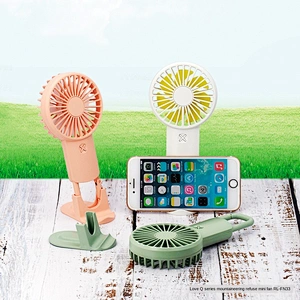 Adjustable outdoor lock design electric stand handle mini portable fan