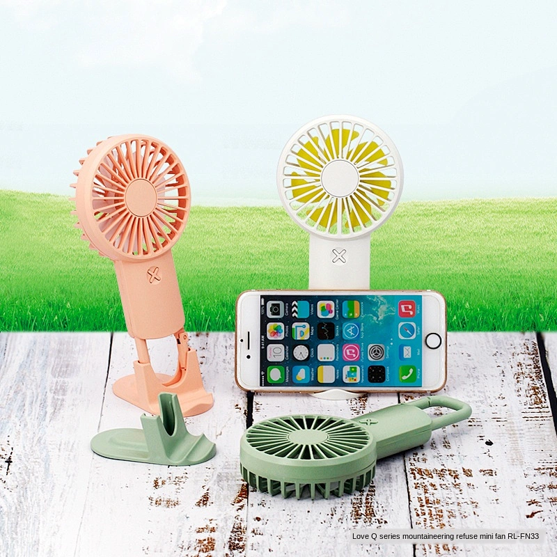 Adjustable outdoor lock design electric stand handle mini portable fan