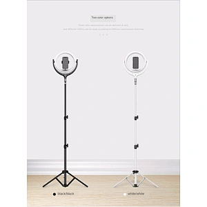 Infinite dimming touch switch adjustment three color temperature options mini ring fill light