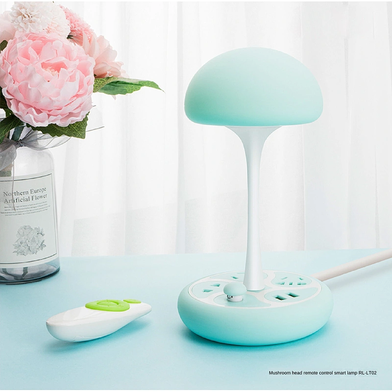 New national standard safety socket mushroom night light led strip lights remote control smart