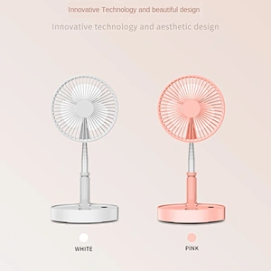 Desktop floor integrated usb charging folding storage desktop floor fan with a telescopic pole