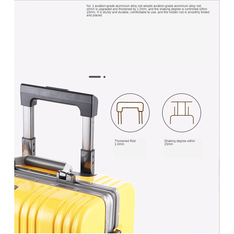 High compression PC shell three-fold aluminum alloy rod aluminum luggage traveling boarding carry