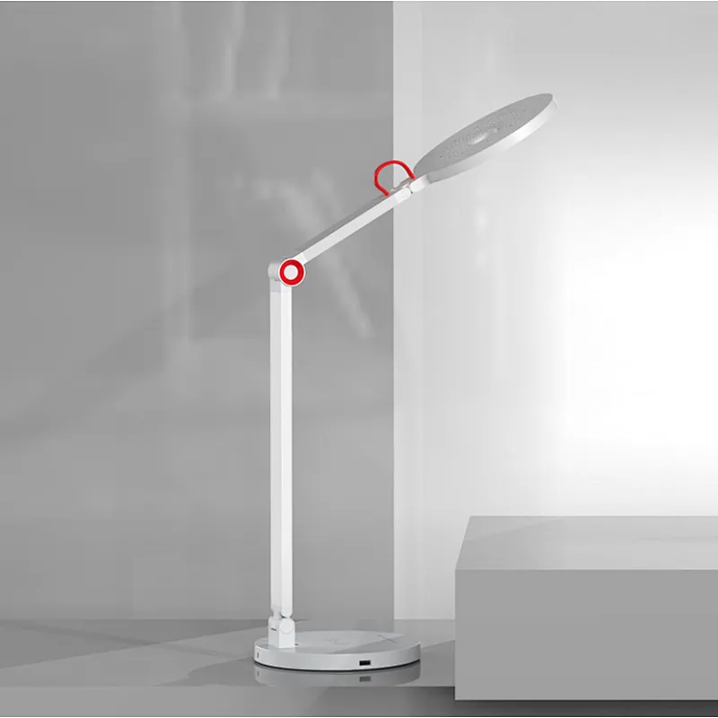 Wireless charging equipment five-level dimming portable metal table led down folded led light