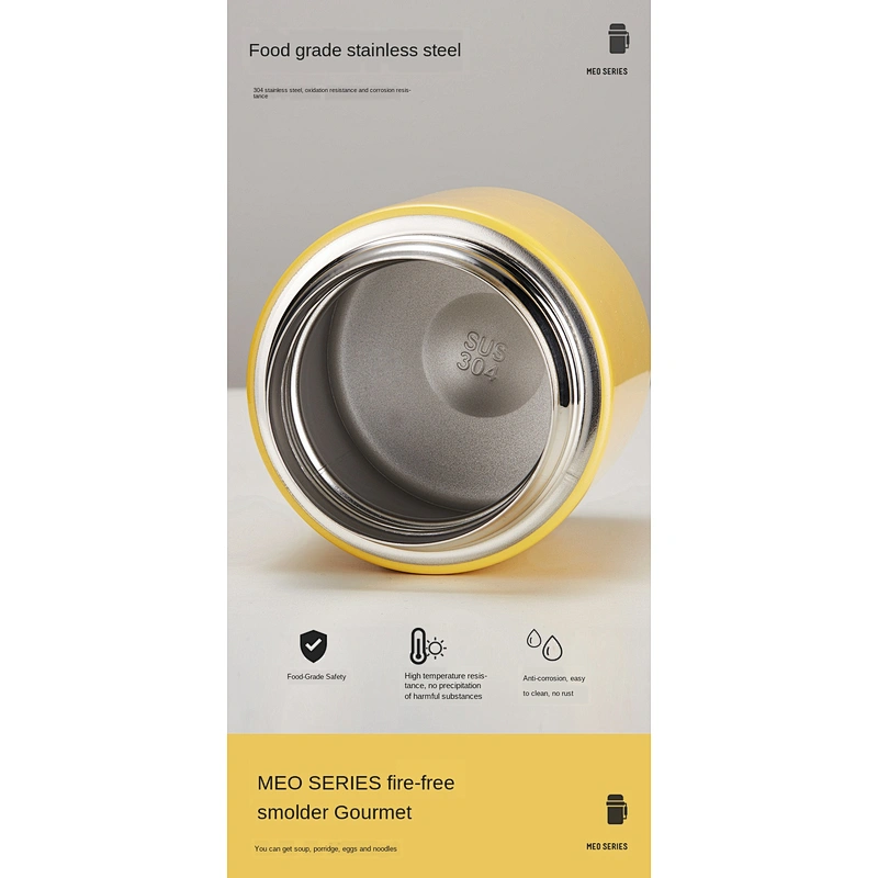The middle cover to put the spoon 450ml stainless steel hot thermos cups