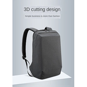 Front three-dimensional tailoring and full-open zipper design men travel waterproof business backpack