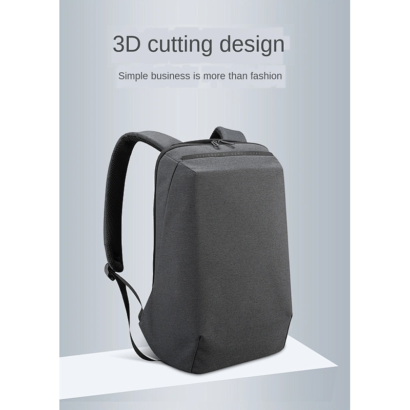 Front three-dimensional tailoring and full-open zipper design men travel waterproof business backpack