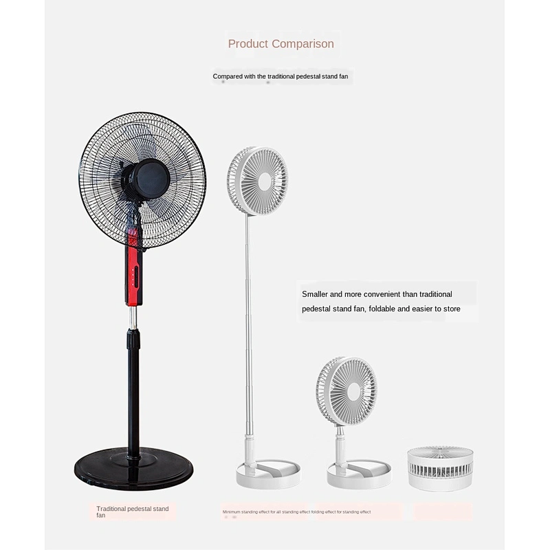 Economical Custom Design integrated charging folding storage floor usb desktop fan cooler