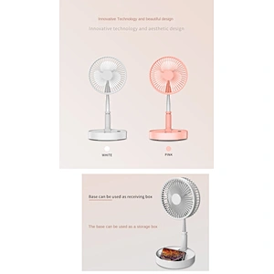 Economical Custom Design integrated charging folding storage floor usb desktop fan cooler