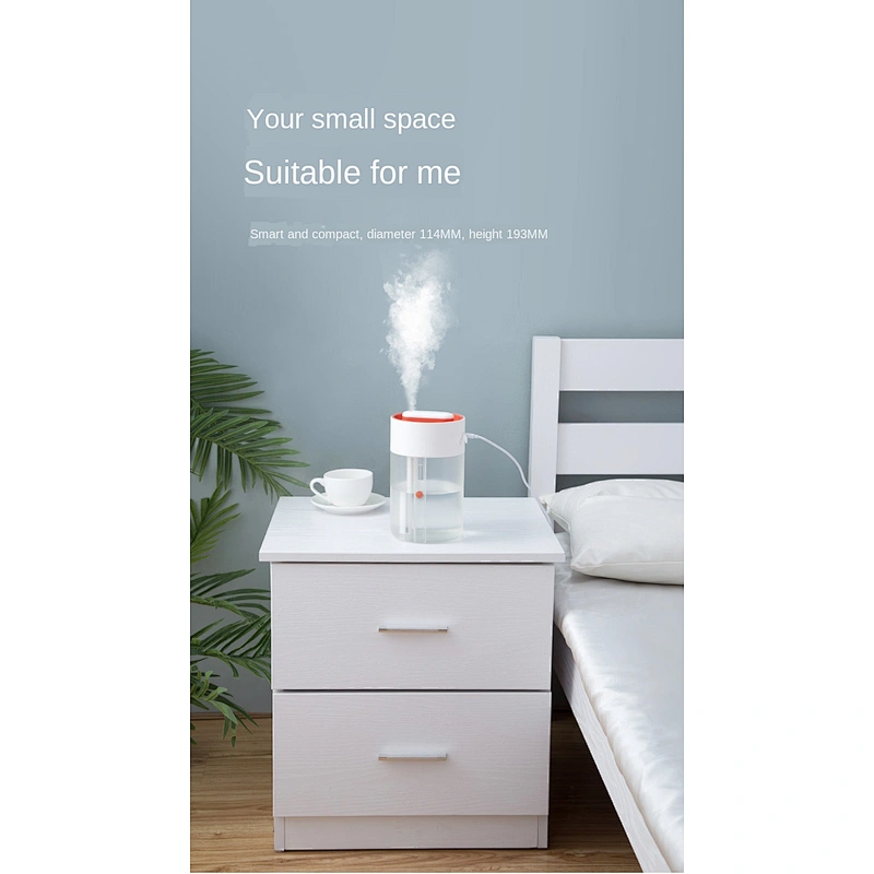 1L capacity water storage tank transparent water tank, creative water level buoyancy ball mini room diffuser air humidifier