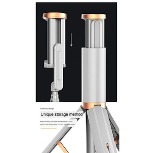 One-piece design high-quality rechargeable lithium batterie bluetooth flexible tripod selfie stick