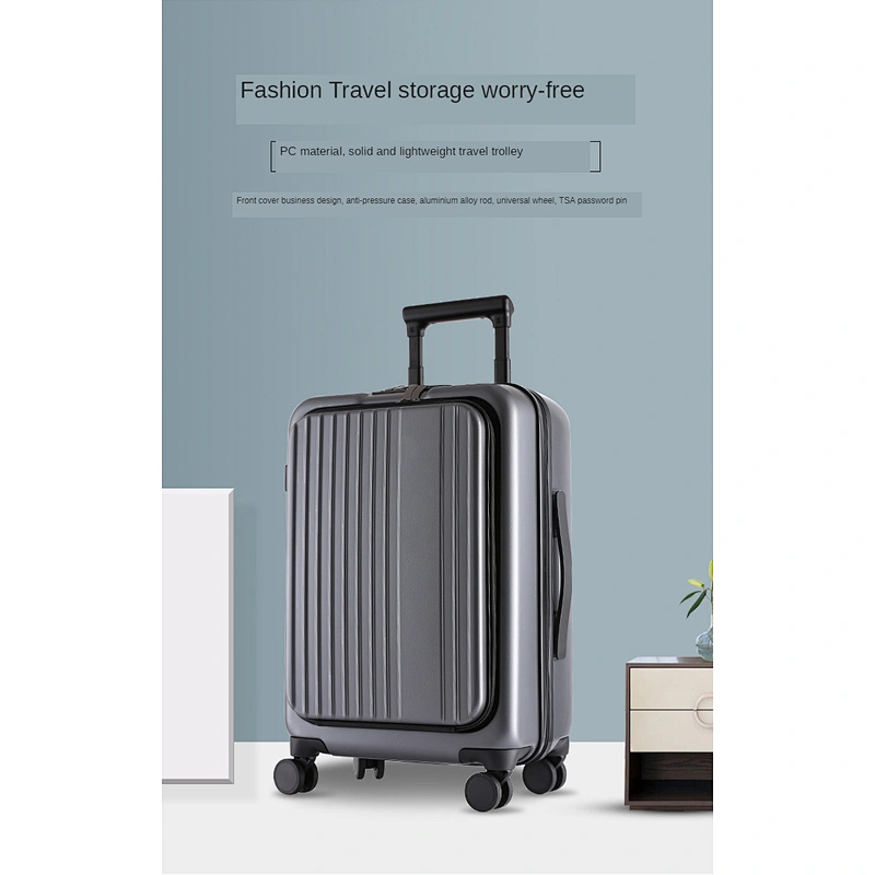 Front opening business design cardan wheel Boarding travel bags luggage